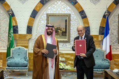 Villa Hegra Signing by H.H. Prince Badr bin Farhan Al Saud, Governor of the Royal Commission for AlUla and H.E. Jean-Yves Le Drian, Minister for Europe and Foreign Affairs